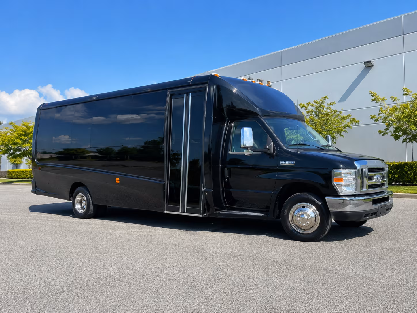 Passenger seating aboard a party bus rental serving Pittsburgh