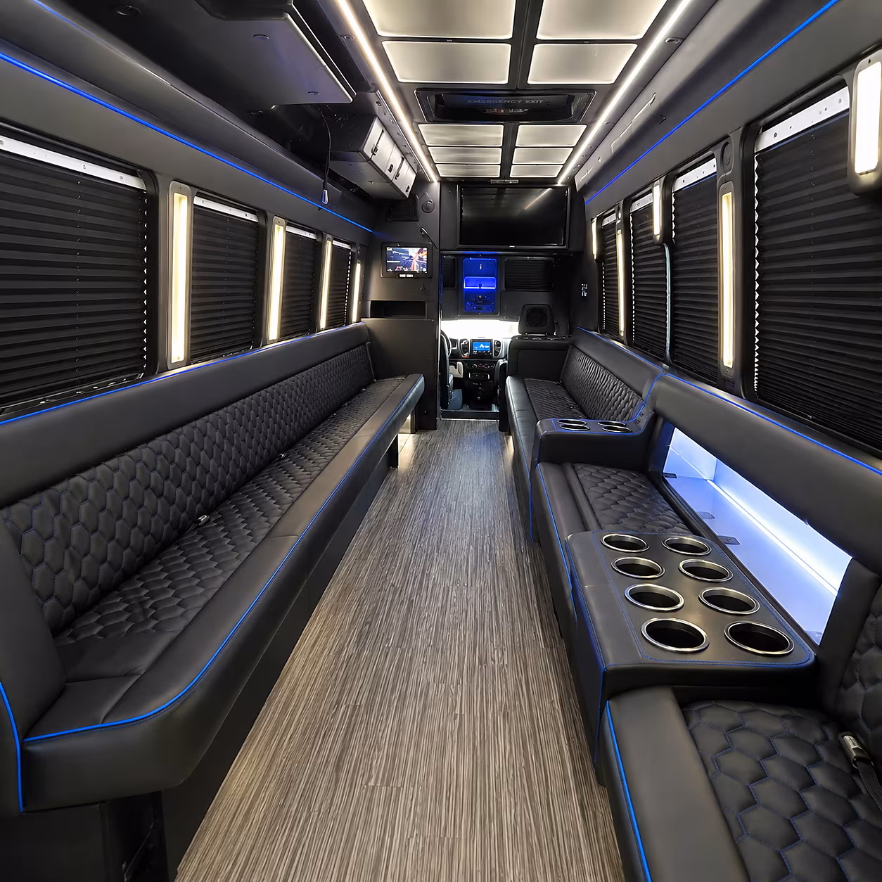 Pittsburgh Winery Tour & Pub Crawl Transportation party bus interior