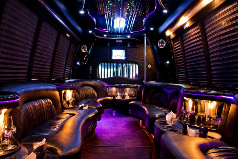 Akron 22 Passenger Party Bus Interior
