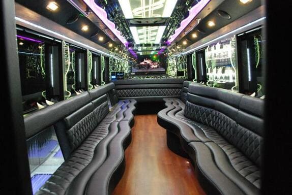 Akron 25 Passenger Limo bus Interior