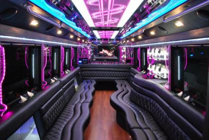 Lancaster 50 Passenger Party Bus Interior